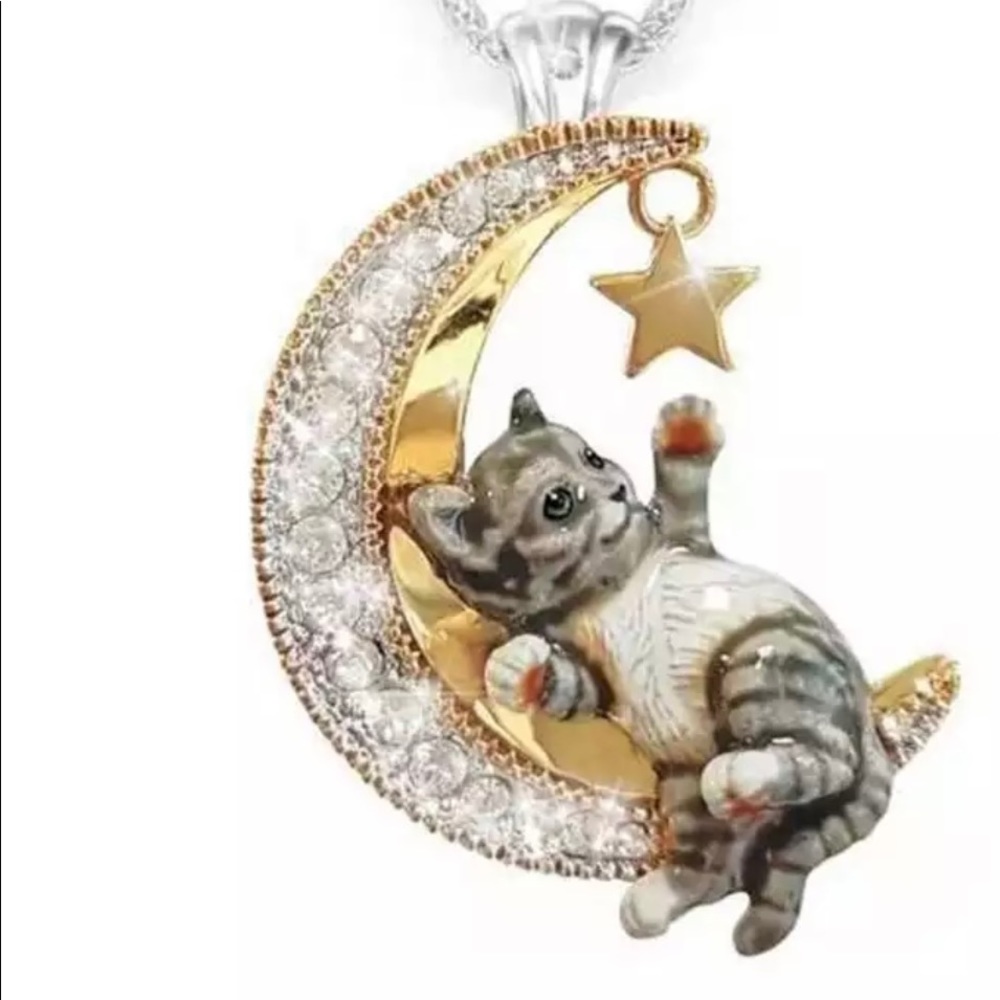 Star Kitty Crystal Necklace